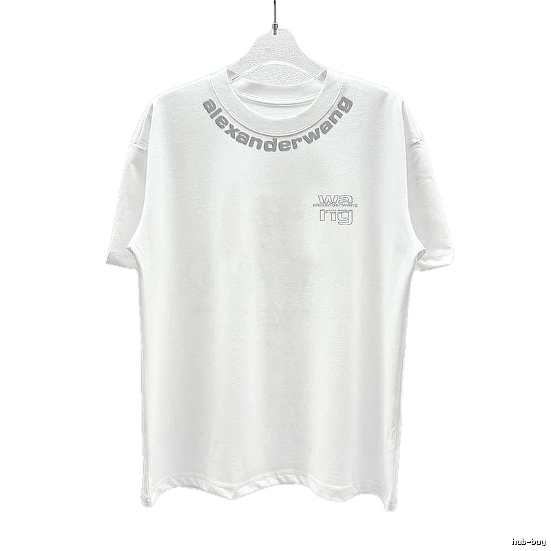 Alexander Wang Printed Street Style White T-Shirt