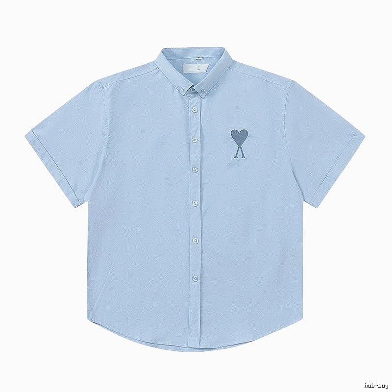 AMI Love Simple Style Blue Shirt