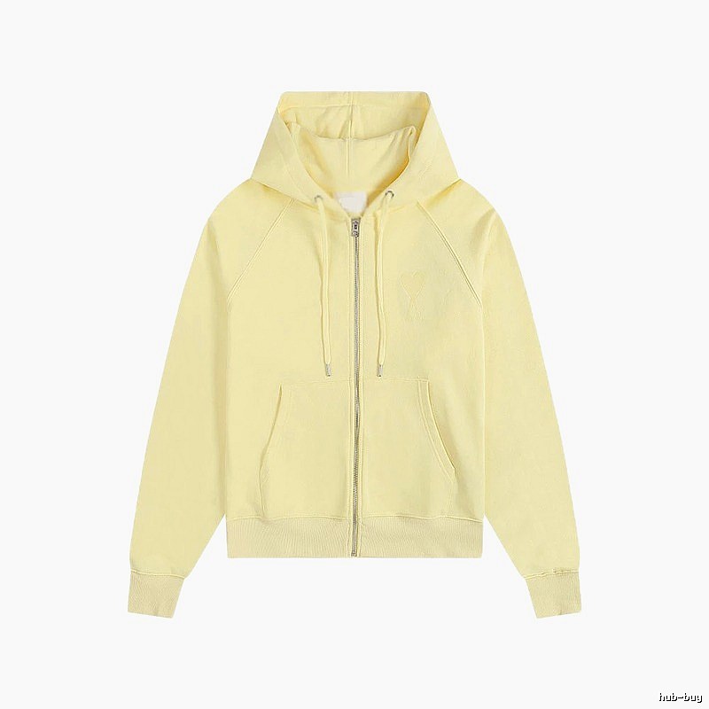 AMI minimalist style light yellow hoodie
