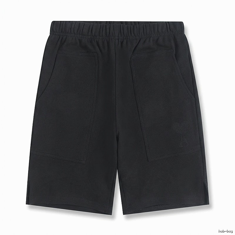 AMI Workwear Style Black Shorts
