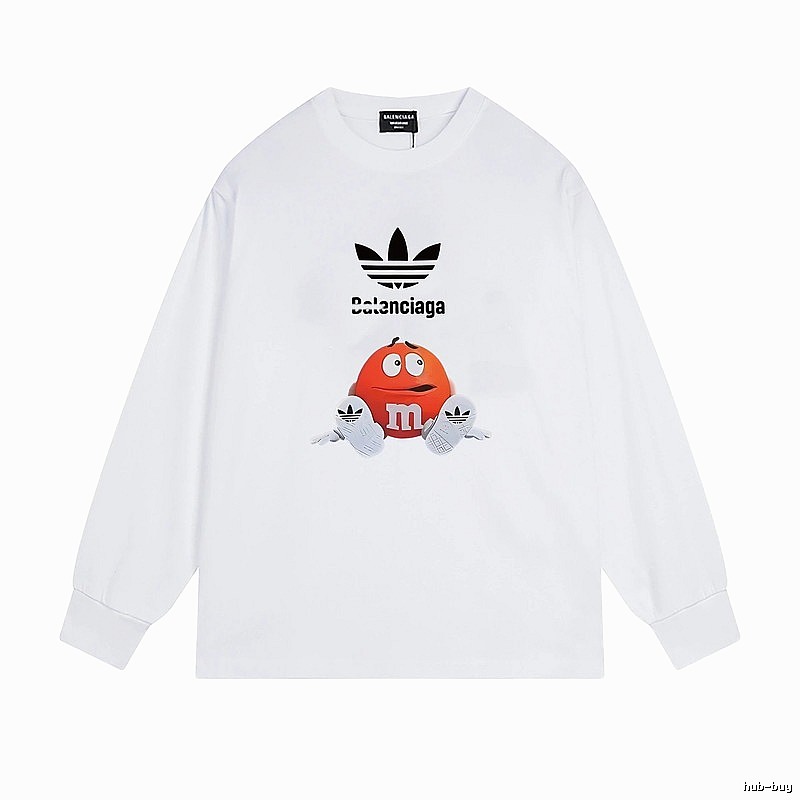 Balenciaga Co-branded Cartoon White Sweatshirt