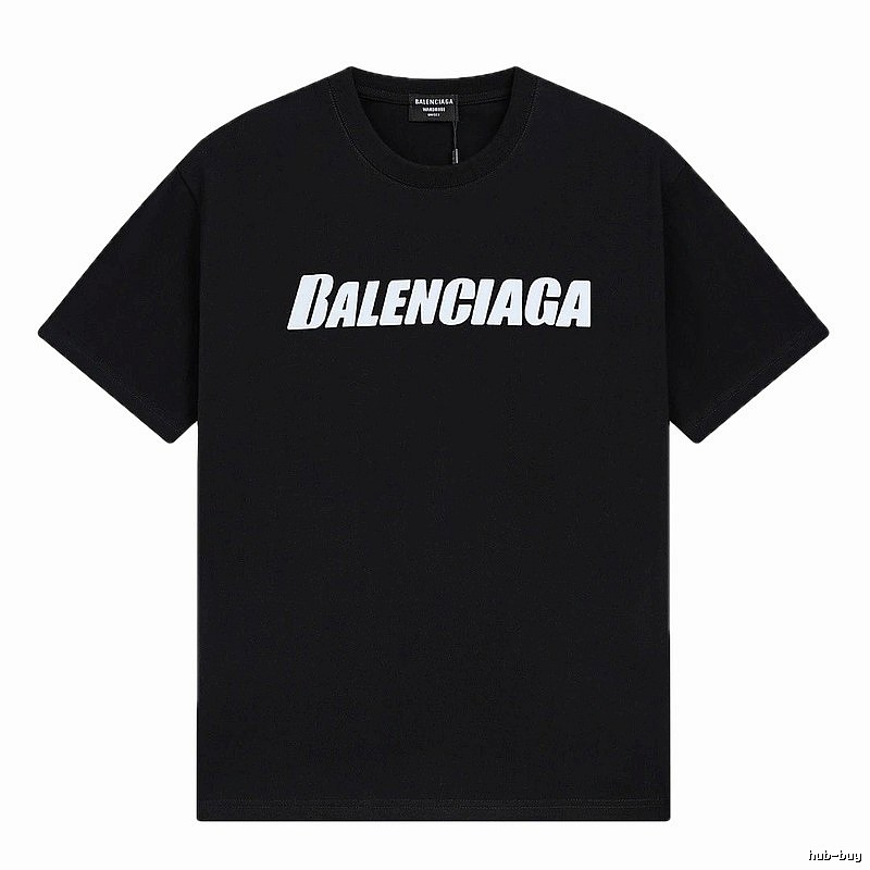 Balenciaga Letter Print Street Style Black T-Shirt