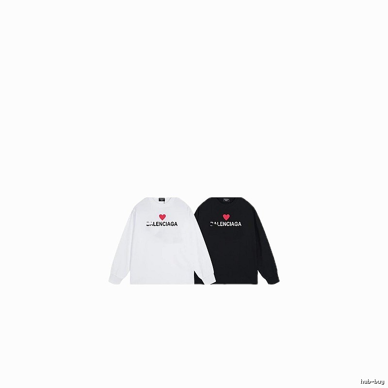 Balenciaga Love Heart Casual Style Long-sleeved Shirt