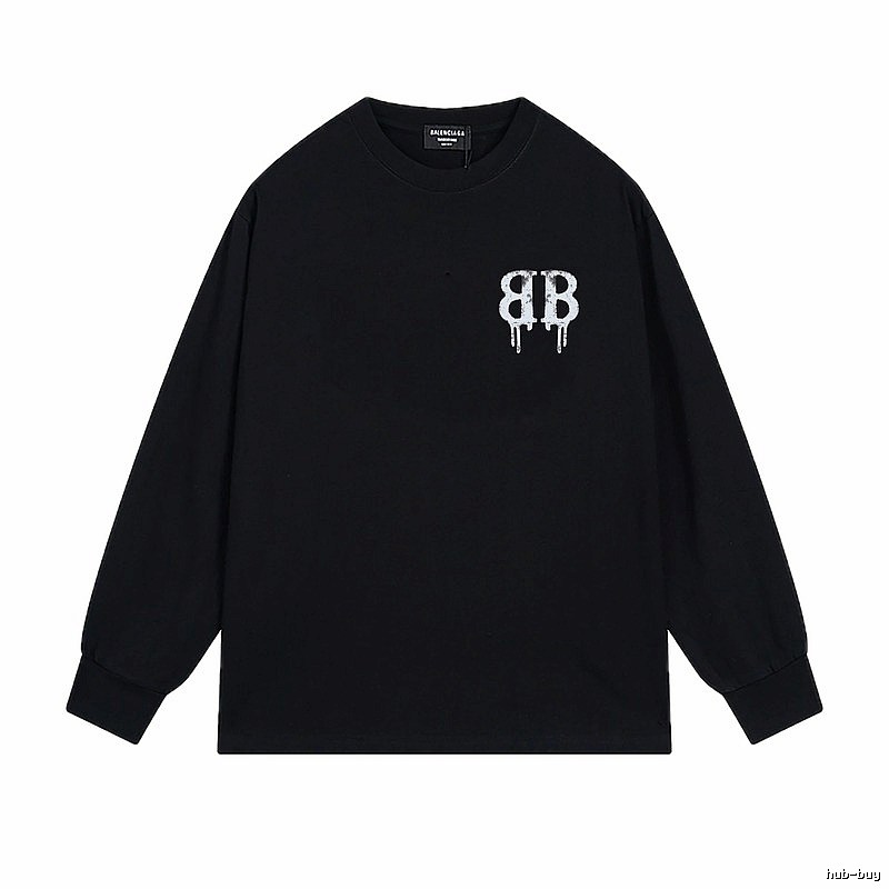 Balenciaga's dark style black long T-shirt