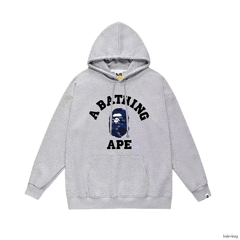 Bape Ape Head Grey Hoodie