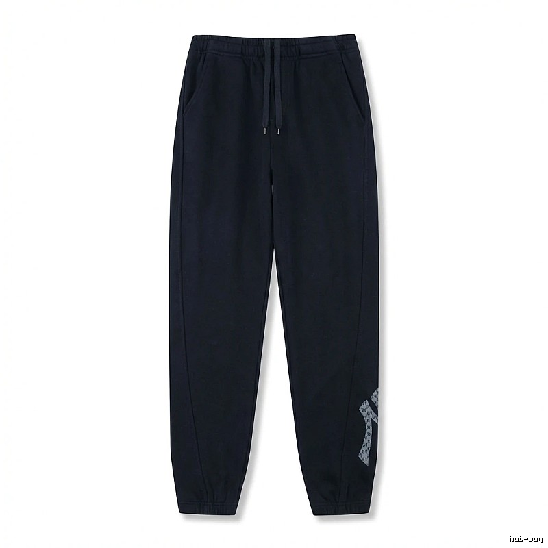 Basic style casual black pants of MLB