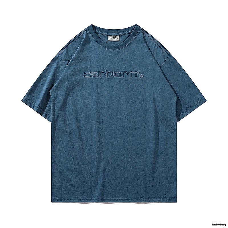 Carhartt Daily Logo T-shirt Light Blue Subtle for City Outfits