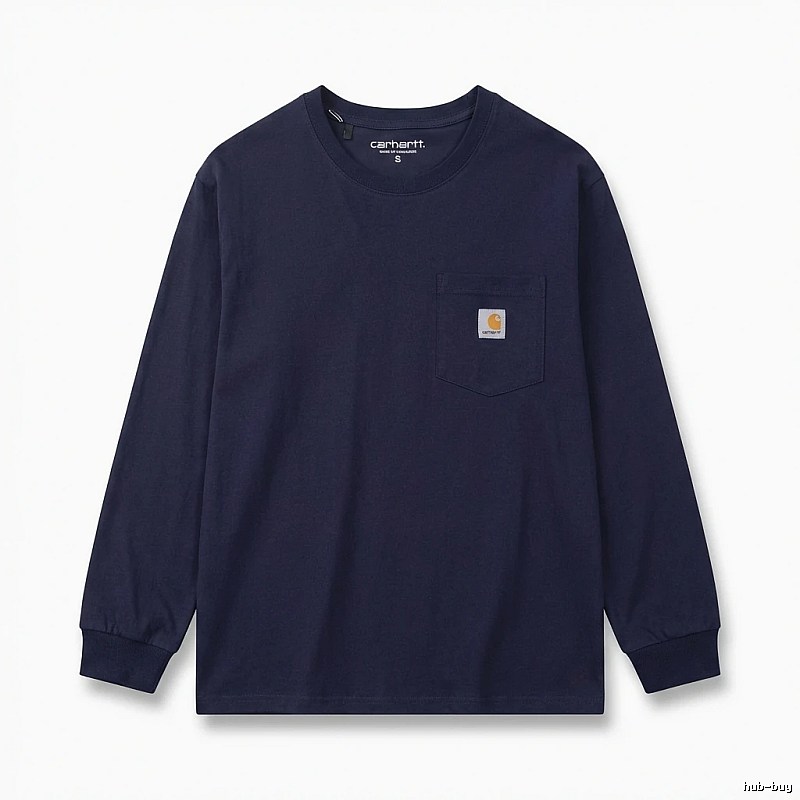 Carhartt simple and casual style navy long-sleeve