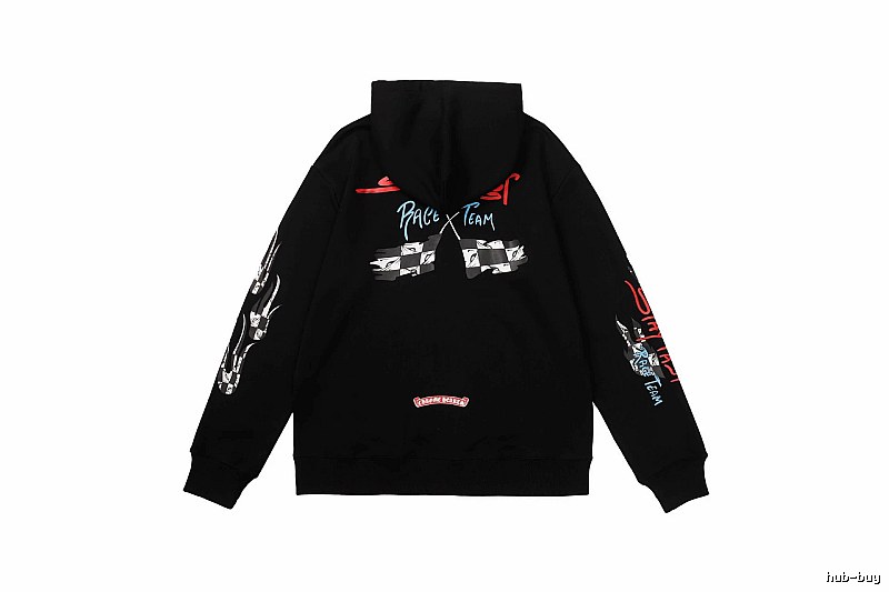 Chrome Hearts Monogram Cross graphic hoodie Black Blue Cross for Casual Outfits