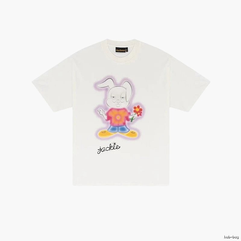 DREW Cartoon Rabbit Street Style Off-white T-shirt