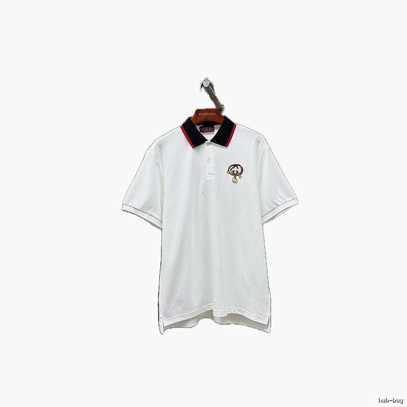 Gucci classic fashion white polo shirt