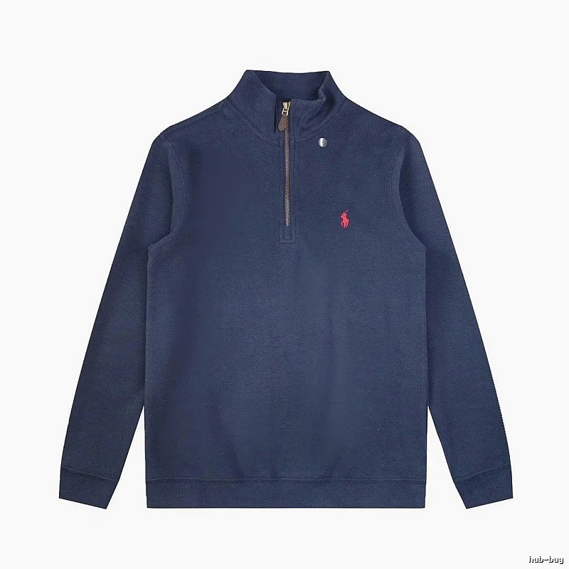 Lacoste Streetwear Quarter-zip sweatshirt Black Quarter Zip with Logo Accent