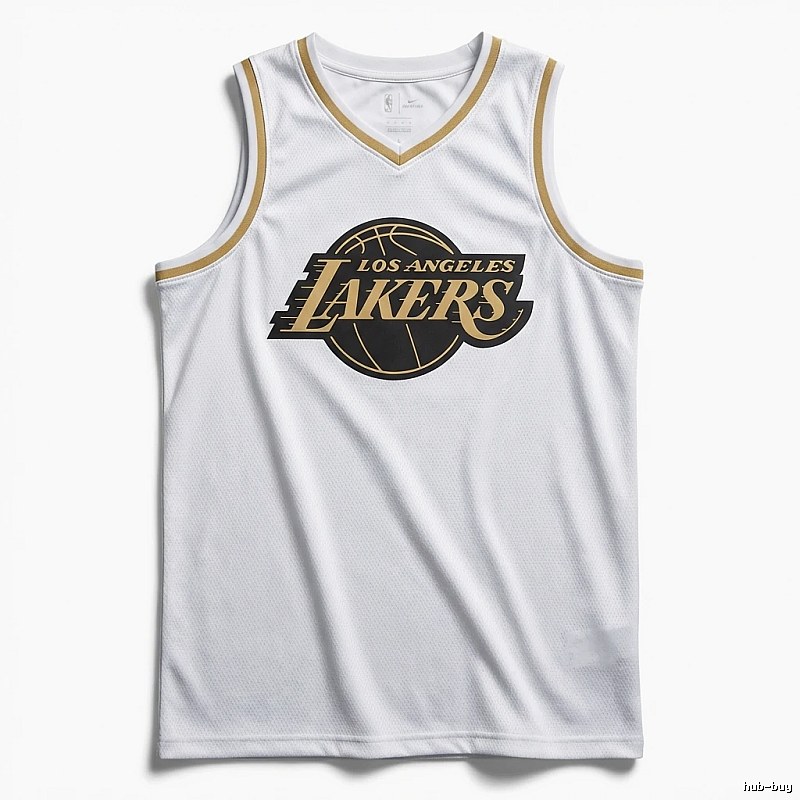 LBJ Lakers white basketball uniform