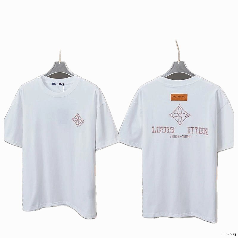 Louis Vuitton Monogram Embroidered Casual White T-Shirt