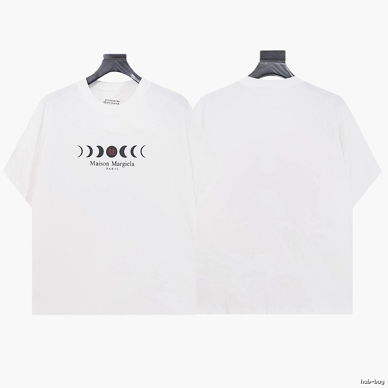 Maison Margiela Lunar Phase Minimalist Style White Short Sleeve T-shirt