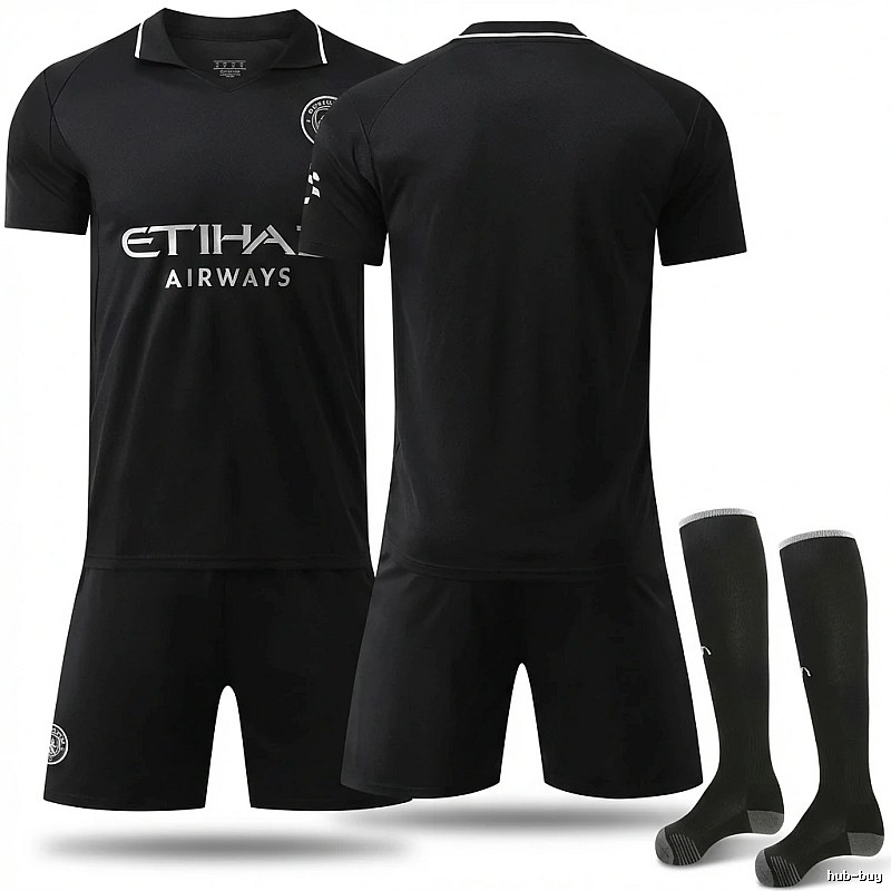 MCFC Black Sporty Style Jersey