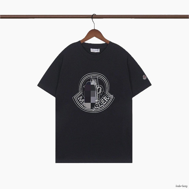 Moncler Classic Logo Casual Black Short-sleeve T-shirt