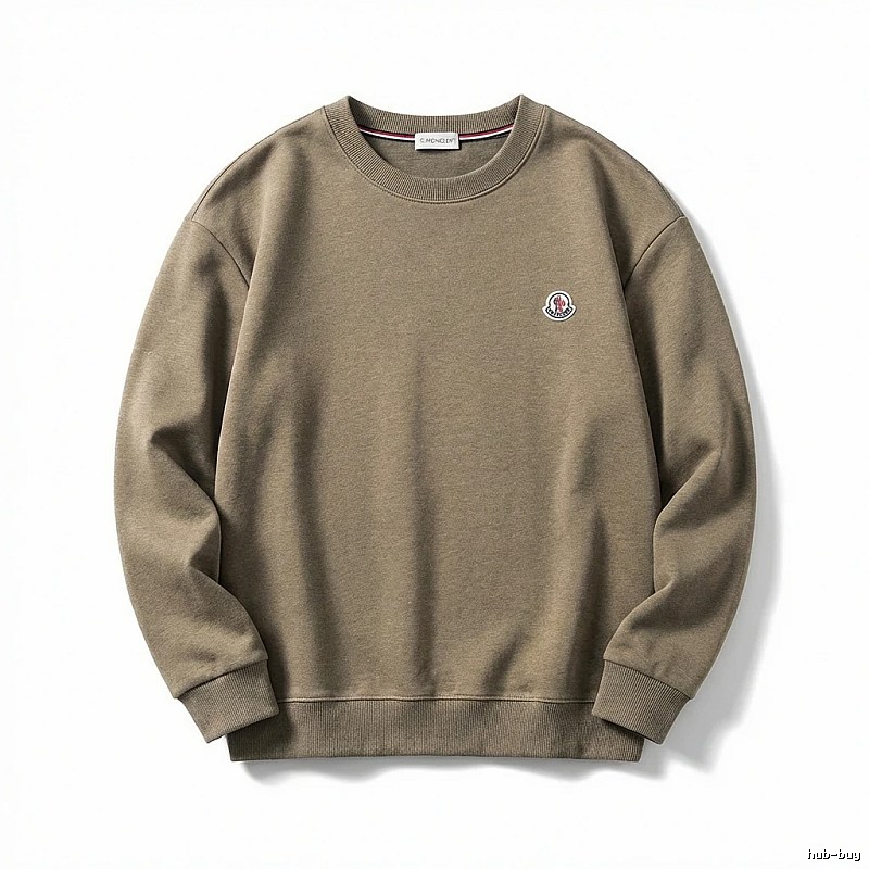 Moncler Crewneck Simple Style Sweatshirt (Khaki)