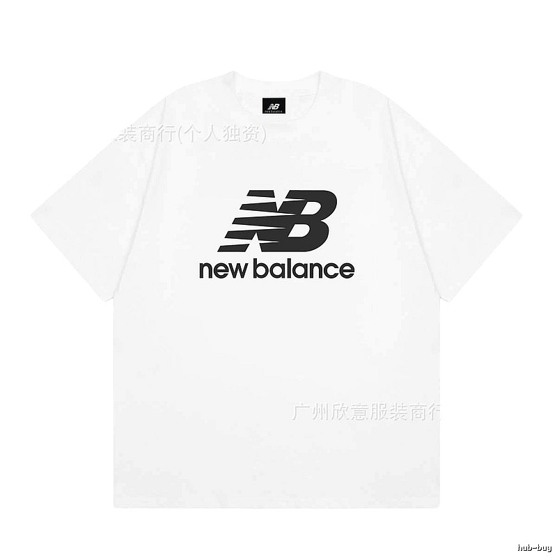 New Balance Casual Trendy White Printed Short-sleeve T-shirt