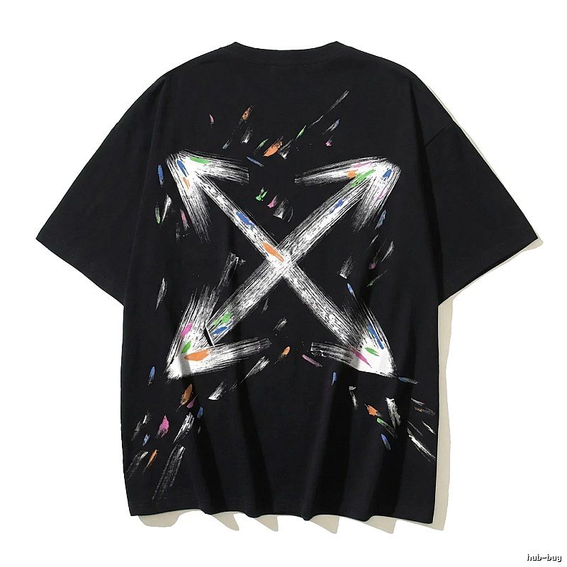 Off-White Graffiti Style Black T-shirt