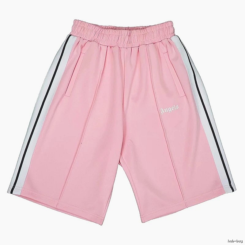 Palm Angels Monogram Track shorts Black Side Stripe for Layered Styling
