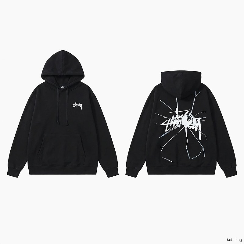 Stussy dark style black hoodie