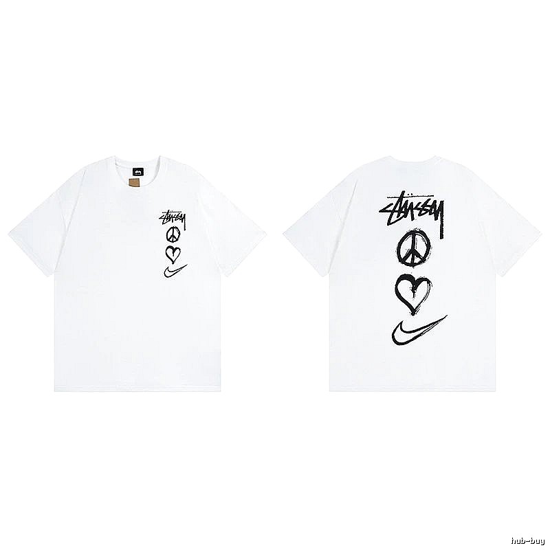 Stussy White Spider Graphic T-Shirt Logo Detail