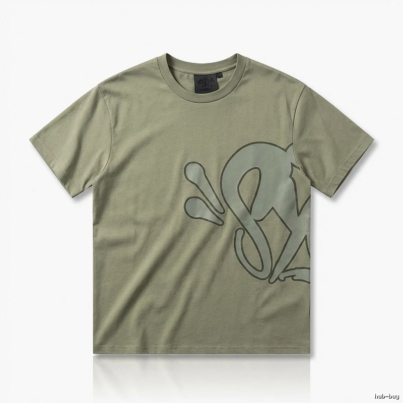 SynaWorld Graffiti Style Khaki T-shirt