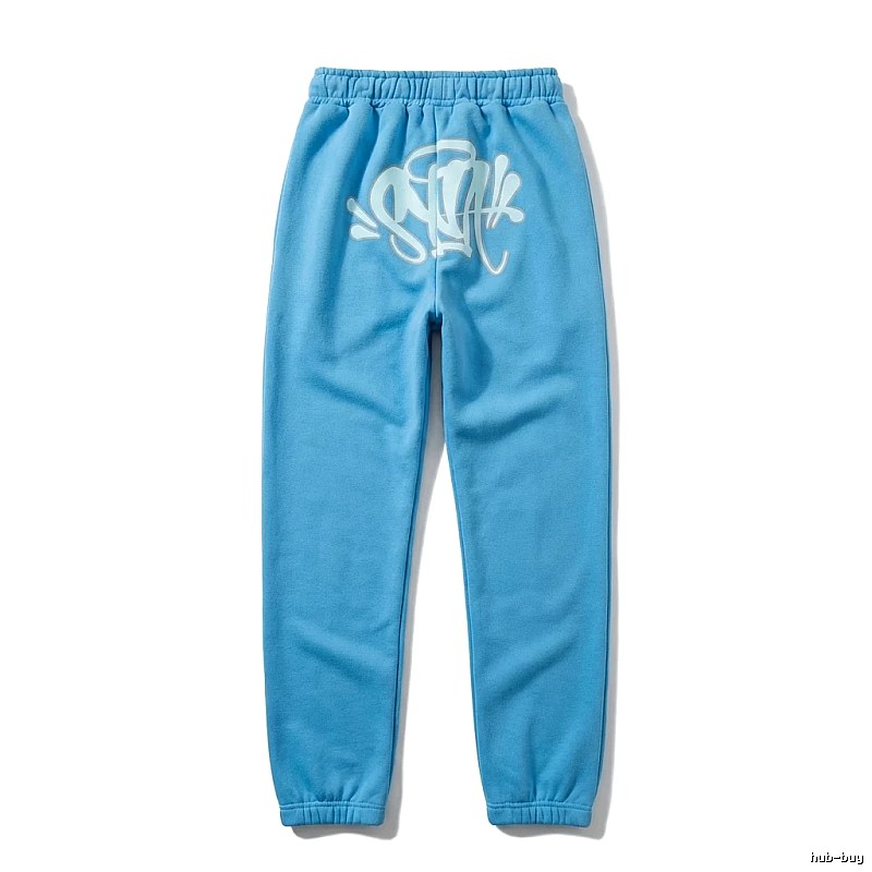 SynaWorld graffiti-style light blue sweatpants