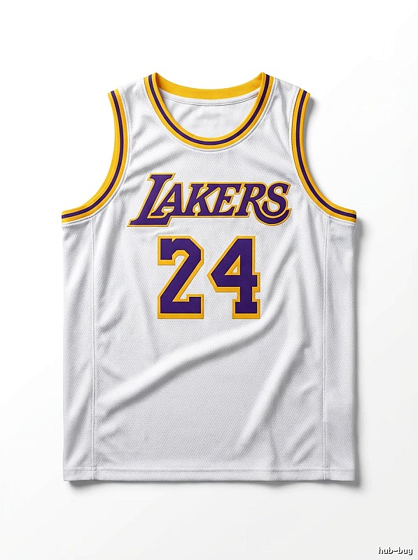 The No. 24 white jersey of the Kobe Lakers.