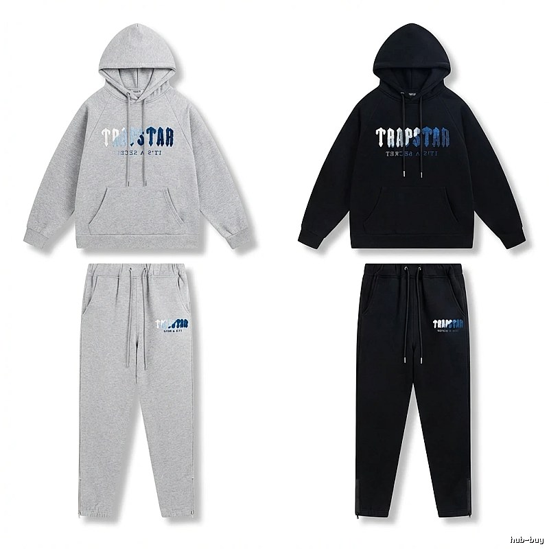 Trapstar Letter Trendy Brand Suit (Grey/Black)