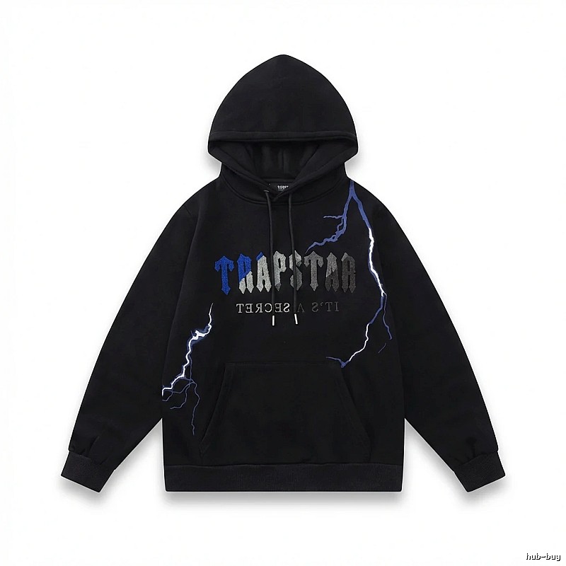 Trapstar Lightning Wind Black Hoodie