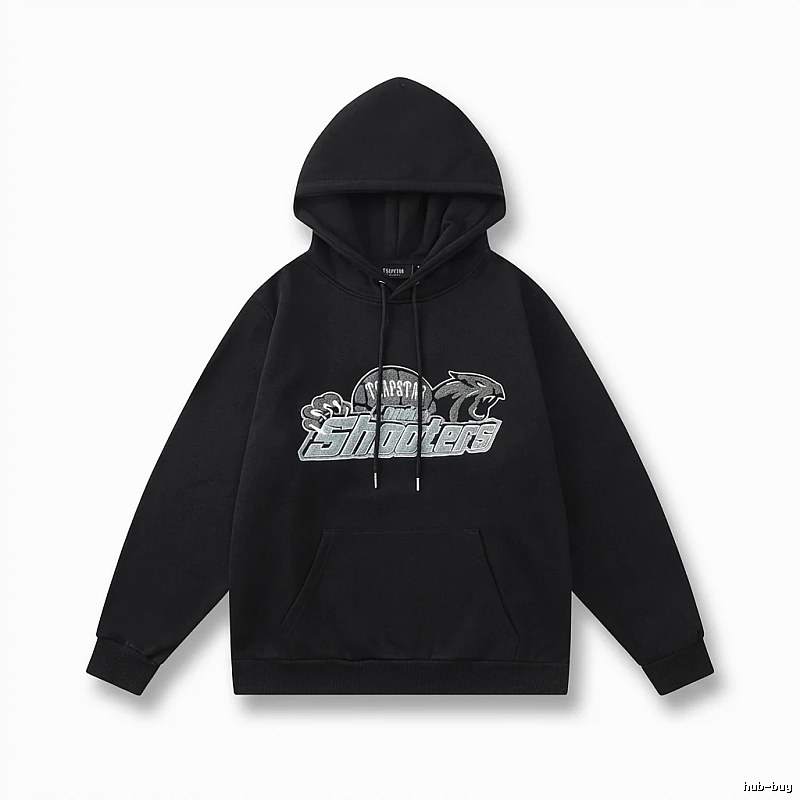 Trapstar - printed trendy and cool black hoodie