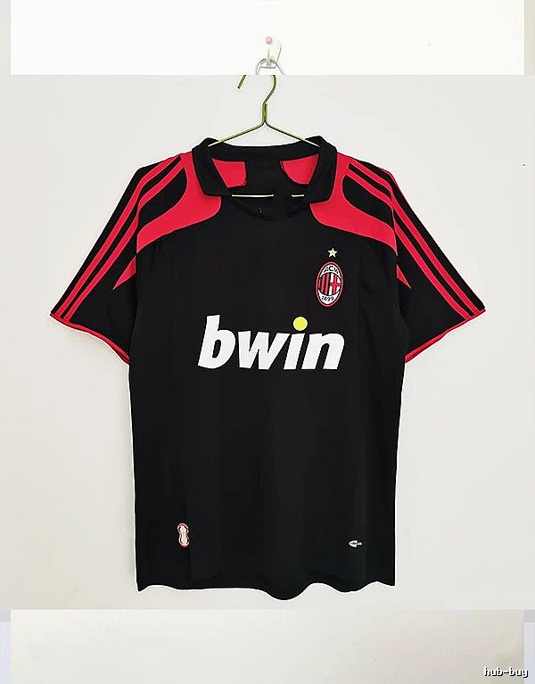 AC Milan Weekend Retro soccer jersey Red Black Striped for Seasonal Looks
