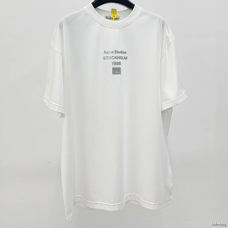 Acne Studios 2090-80 White Style Ac908066 Stockholm Logo T-Shirt Downtown Style