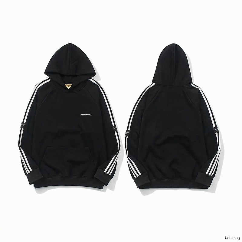 Adidas classic three - stripe black sweatshirt
