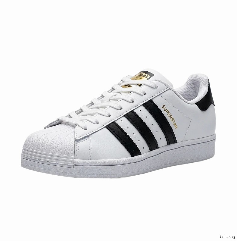 Adidas Superstar Black and White Canvas Shoes