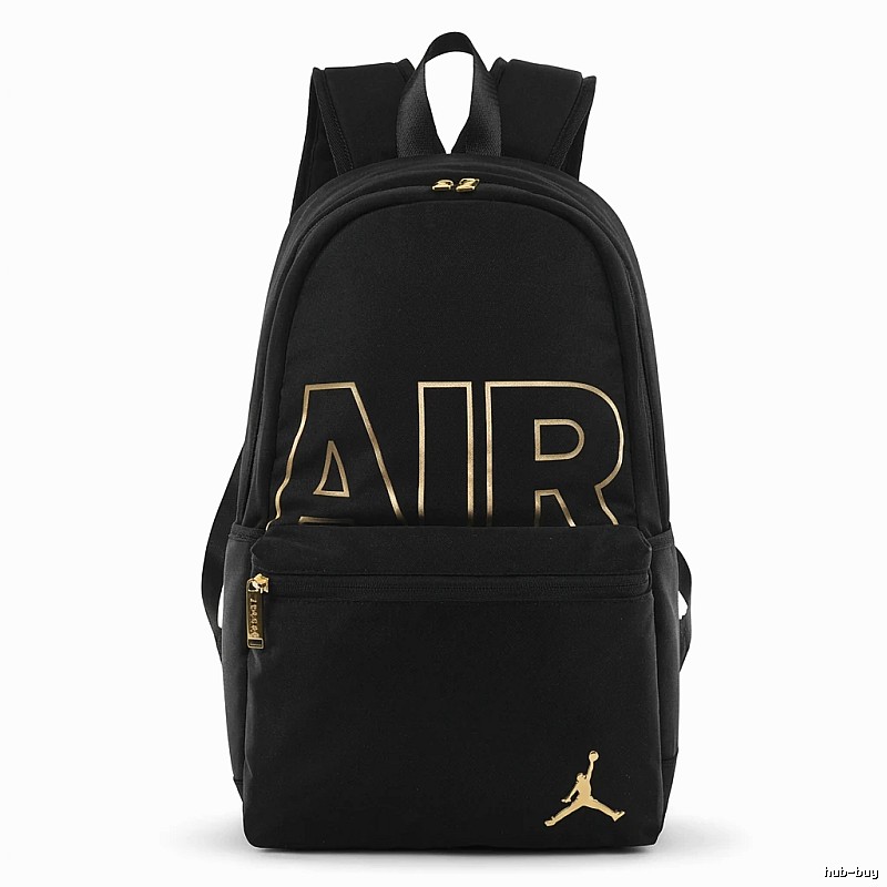 AIR JORDAN simple style black and gold backpack