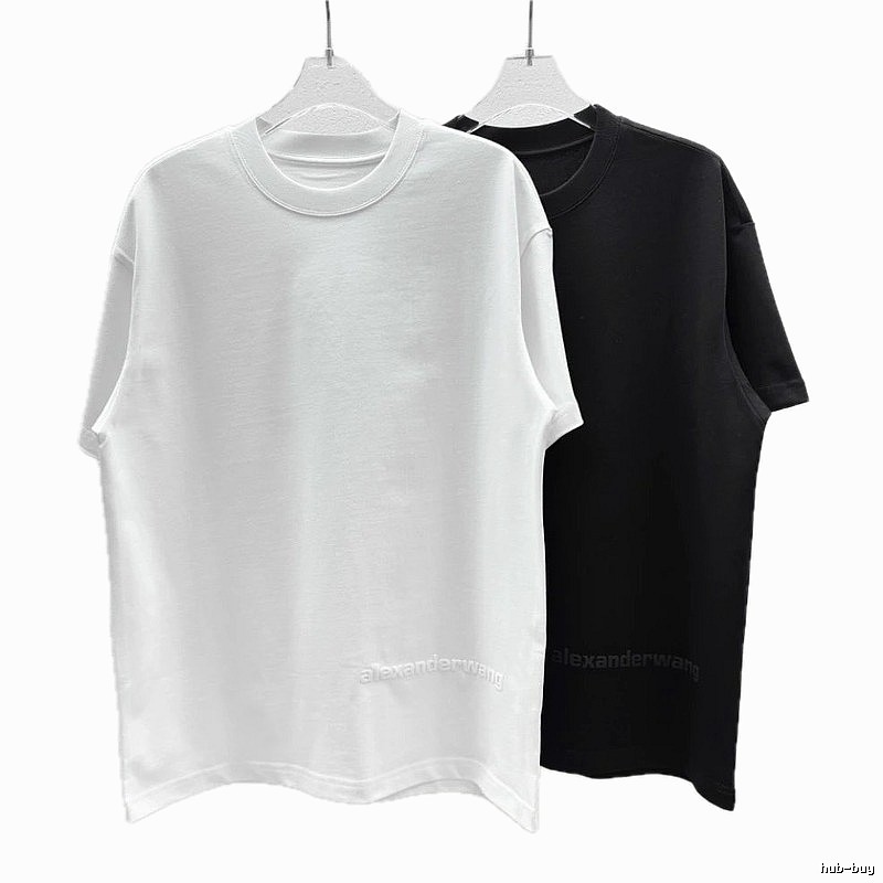 Alexander Wang Embossed Minimalist Solid Color T-shirt