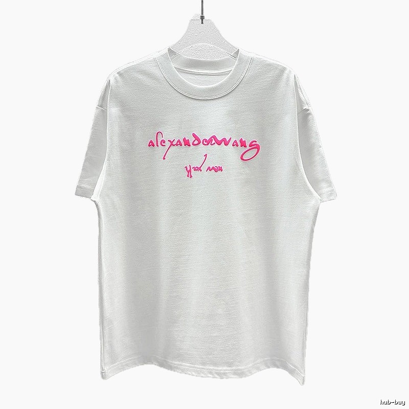 Alexander Wang Foam-Printed Cool & Trendy Style White T-Shirt
