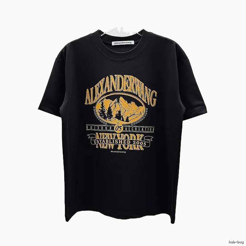 Alexander Wang Vintage Print Black Short-Sleeve T-Shirt