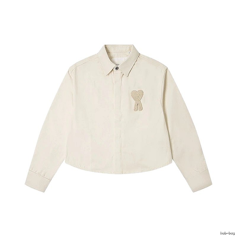 AMI embroidered love style white shirt