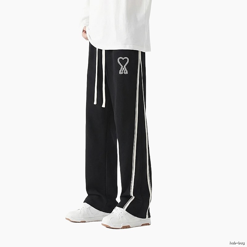AMI fleece-lined warm black sweatpants