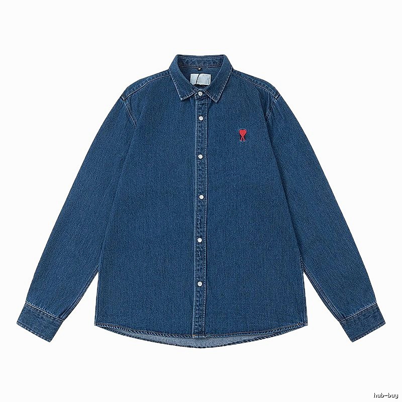 AMI Little Devil Trendy and Cool Denim Blue Shirt