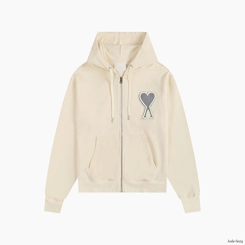 AMI Love Embroidered Cream Sweatshirt