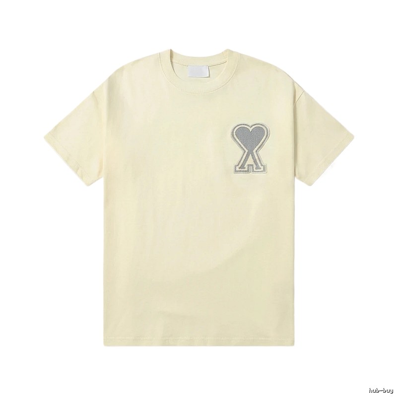 AMI Love Embroidery Minimalist Style T-shirt