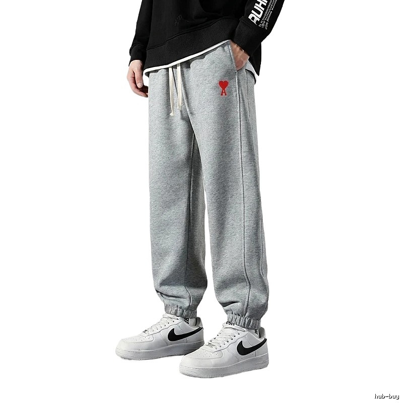 AMI Love Series Casual Gray Sweatpants