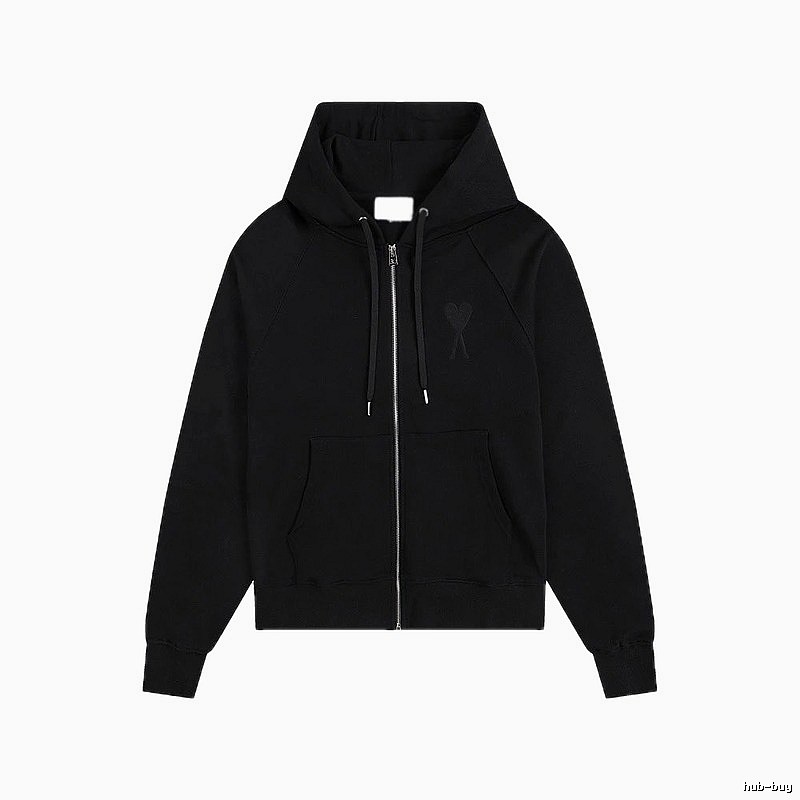 AMI Love Simple Style Black Hoodie