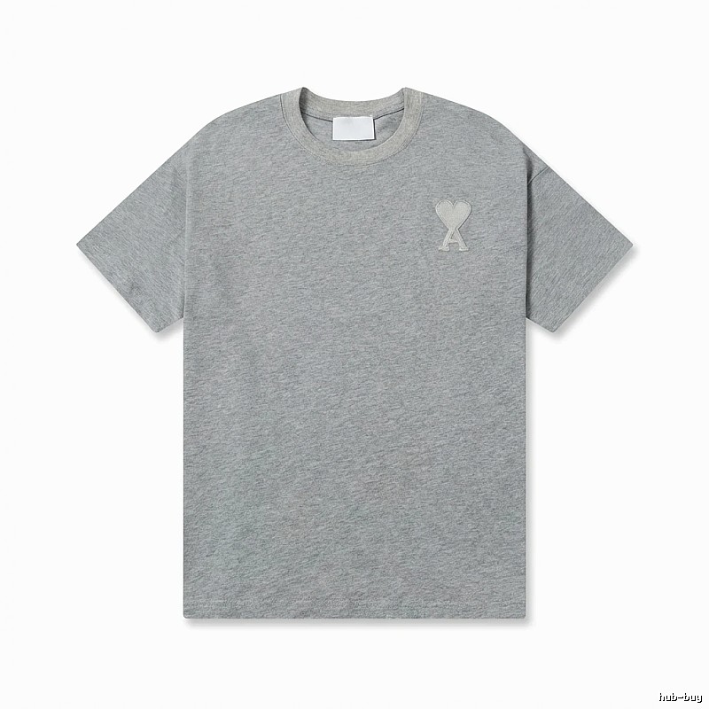 AMI Love Simple Style Gray T-shirt