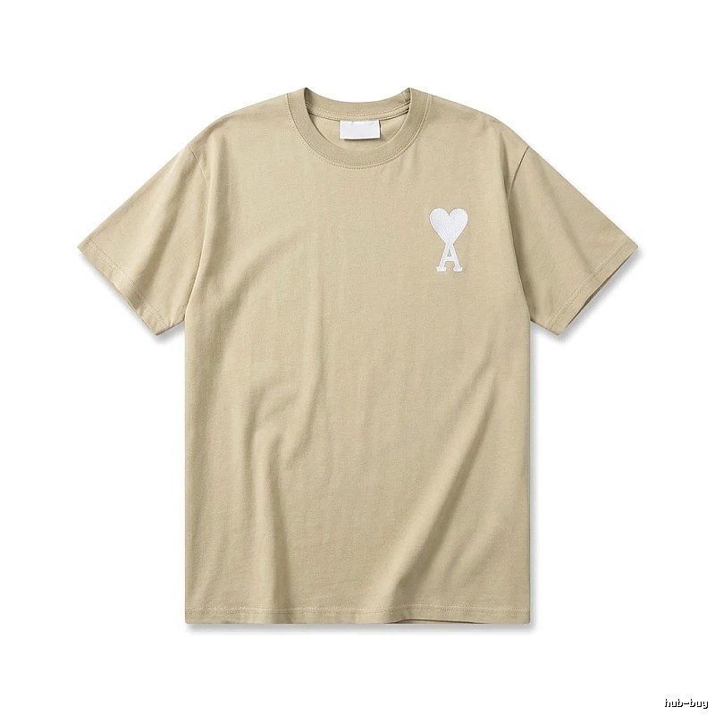 AMI minimalist style beige T-shirt